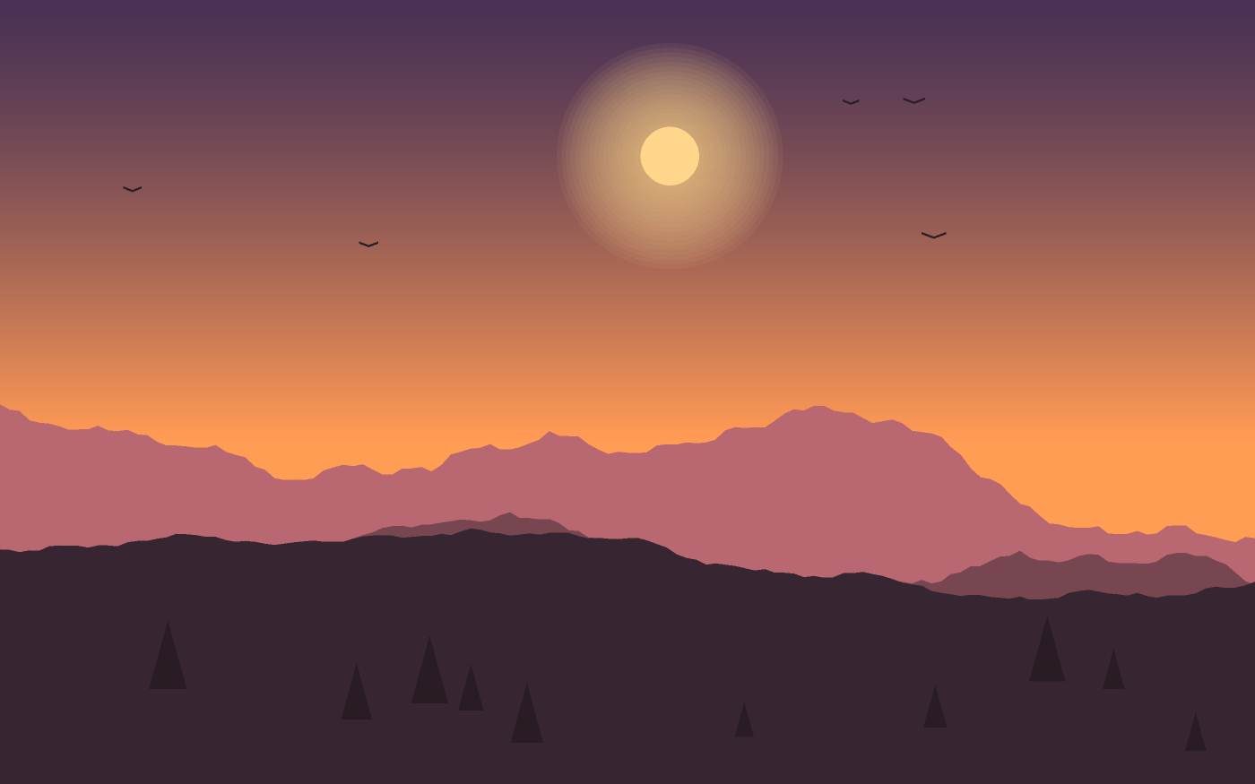 Illustrazione di un paesaggio