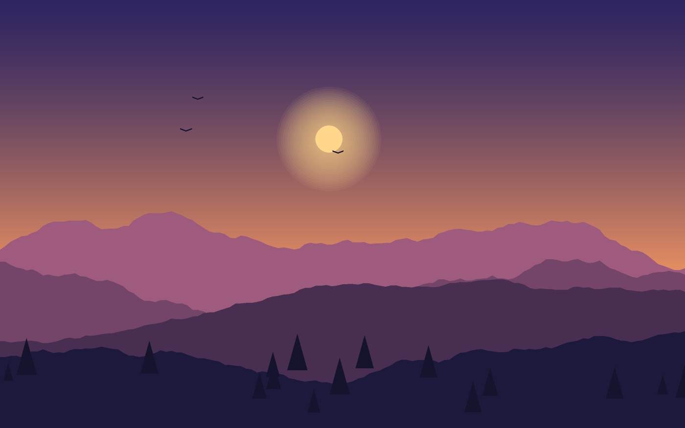 Illustrazione di un paesaggio